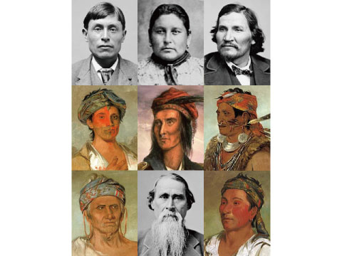 アルゴンキン語族のうちのショーニー族の肖像