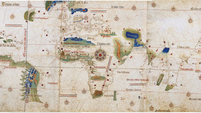 1502年に描かれたカンティーノ平面天球図