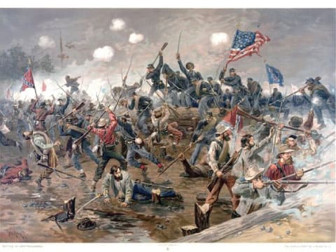 アメリカ南北戦争の絵