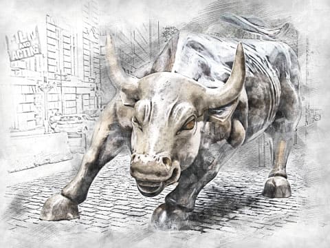 勇敢な雄牛のイラスト