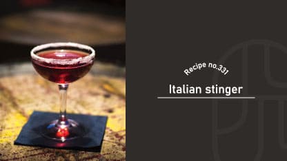 ブランデーベースショートカクテルのイタリアンスティンガー