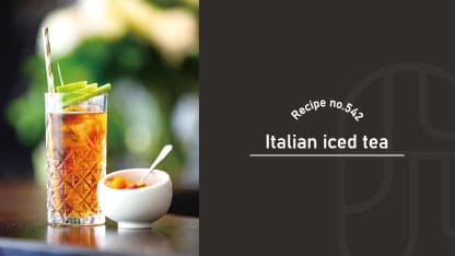リキュールベースロングカクテルのイタリアンアイスティー