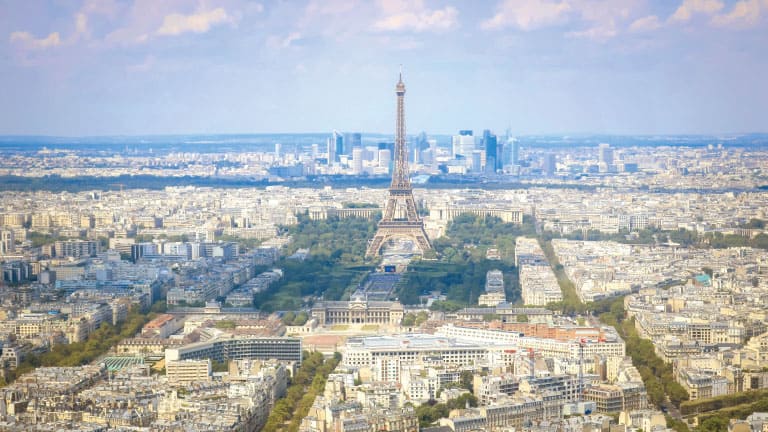 フランスパリの空からの風景