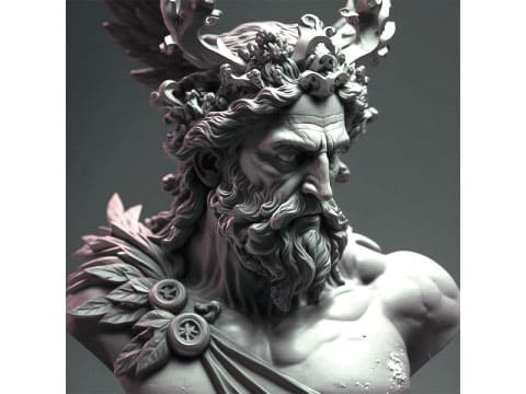 ギリシャ神話全知全能の神ゼウスの像