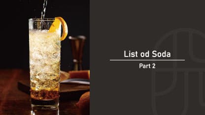 グラスに入ったソーダをモデルにしたソーダを使うカクテルリスト